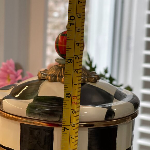 Vintage MacKenzie-Childs Courtly Check Large Canister - Picture 15 of 16